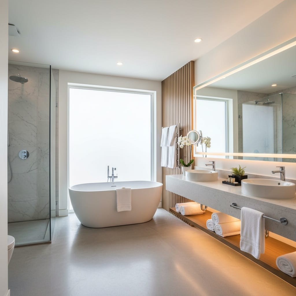 wide angle full bathroom 58480528
