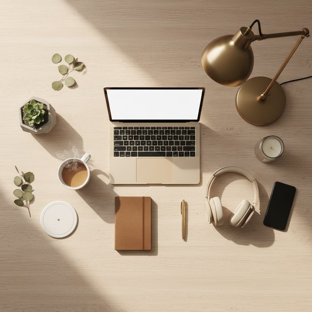 workspace desk scene 98988924