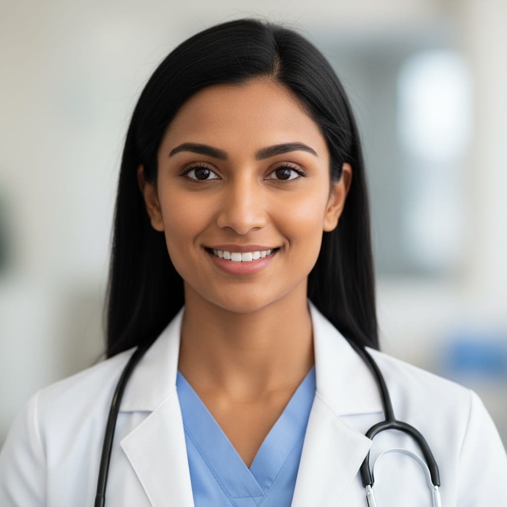 athletic indian woman close up compassionate expression 37162993