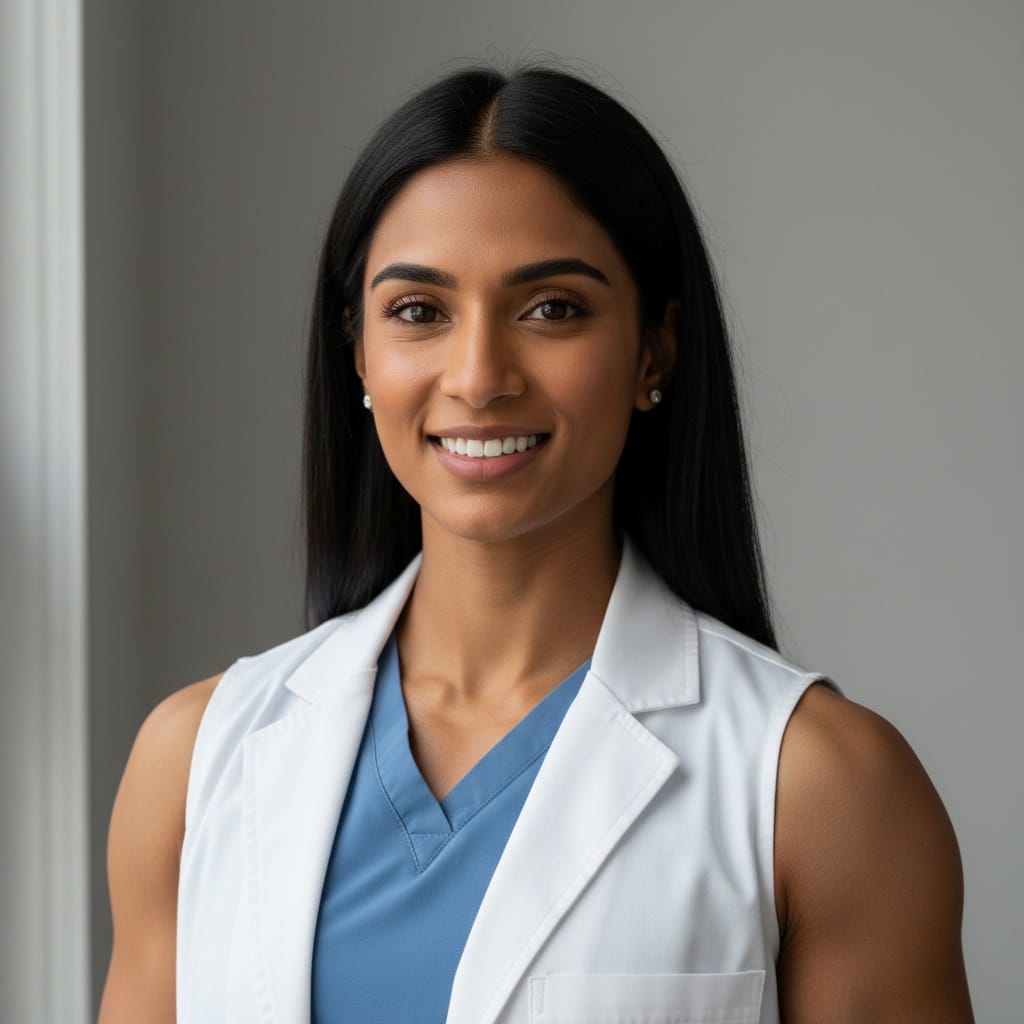 athletic indian woman natural light neutral background 52235134