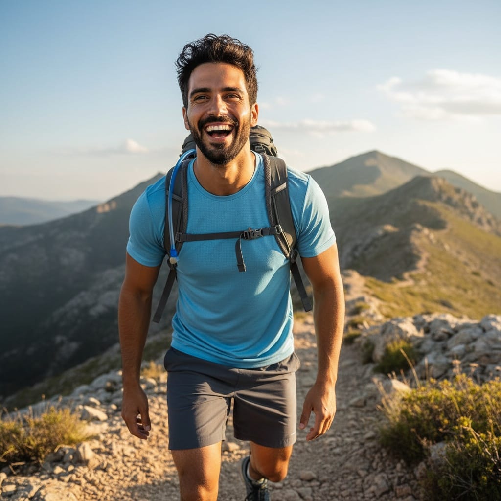 athletic middle_eastern man outdoor activity authentic 42389771