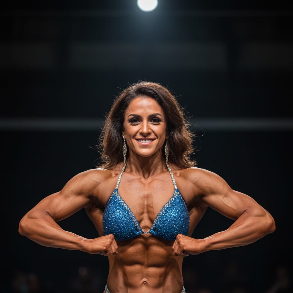 athletic middle_eastern woman most muscular crab pose 58509665