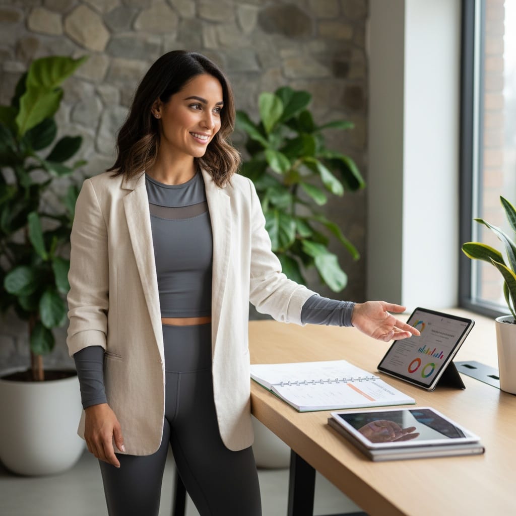 athletic middle_eastern woman nutrition lifestyle coaching 73648714