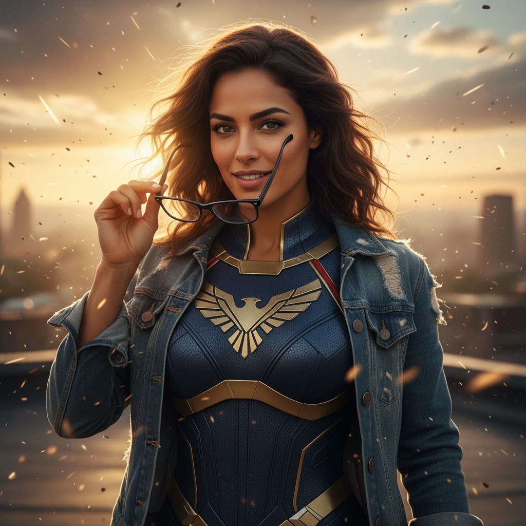 athletic middle_eastern woman origin story dramatic reveal 48304631