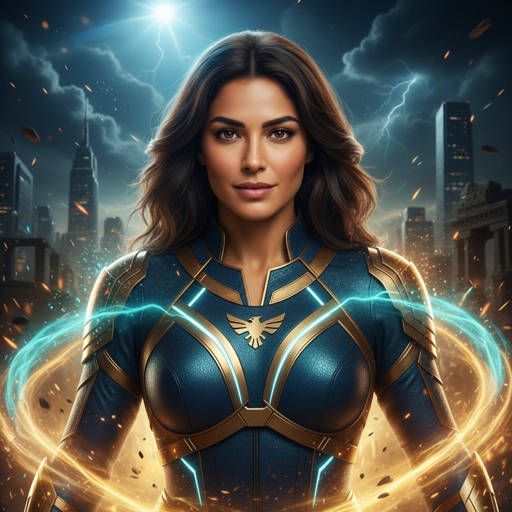 athletic middle_eastern woman power activation moment 29299873