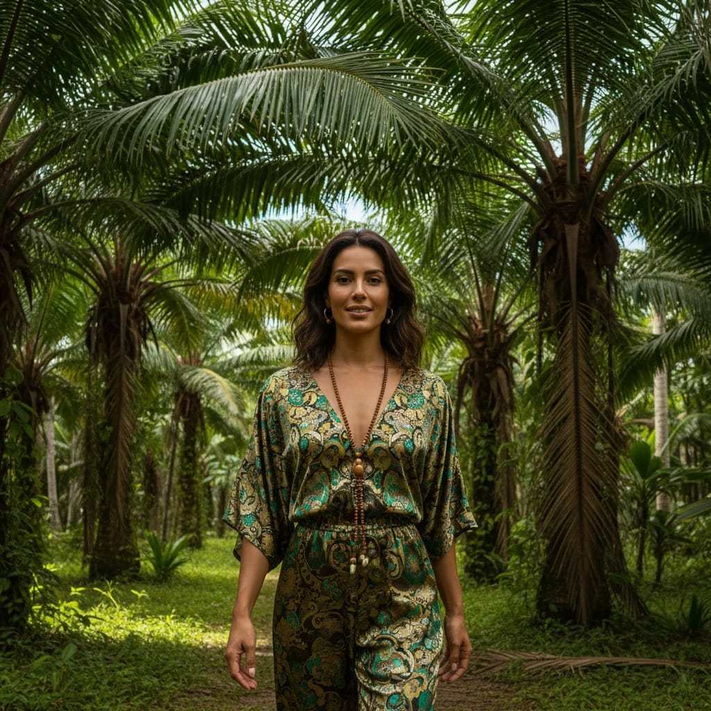 athletic middle_eastern woman praslin vallee de mai jungle 14227557