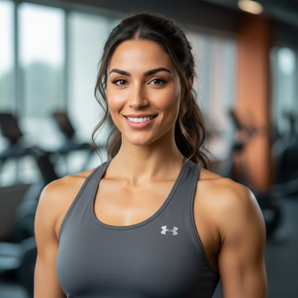 athletic middle_eastern woman professional trainer headshot 50344513