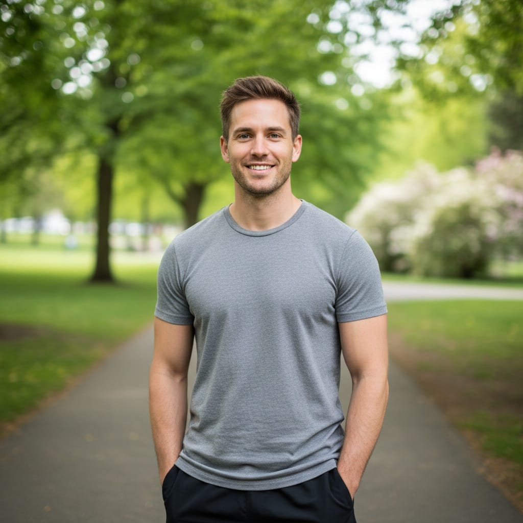 athletic white man before outdoor lifestyle starting 40664413