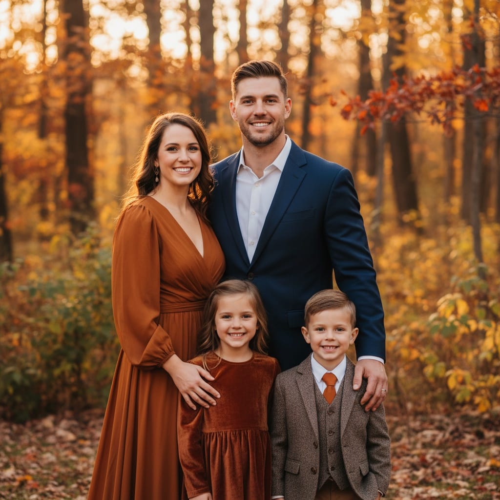 athletic white man formal portrait autumn background 54322788