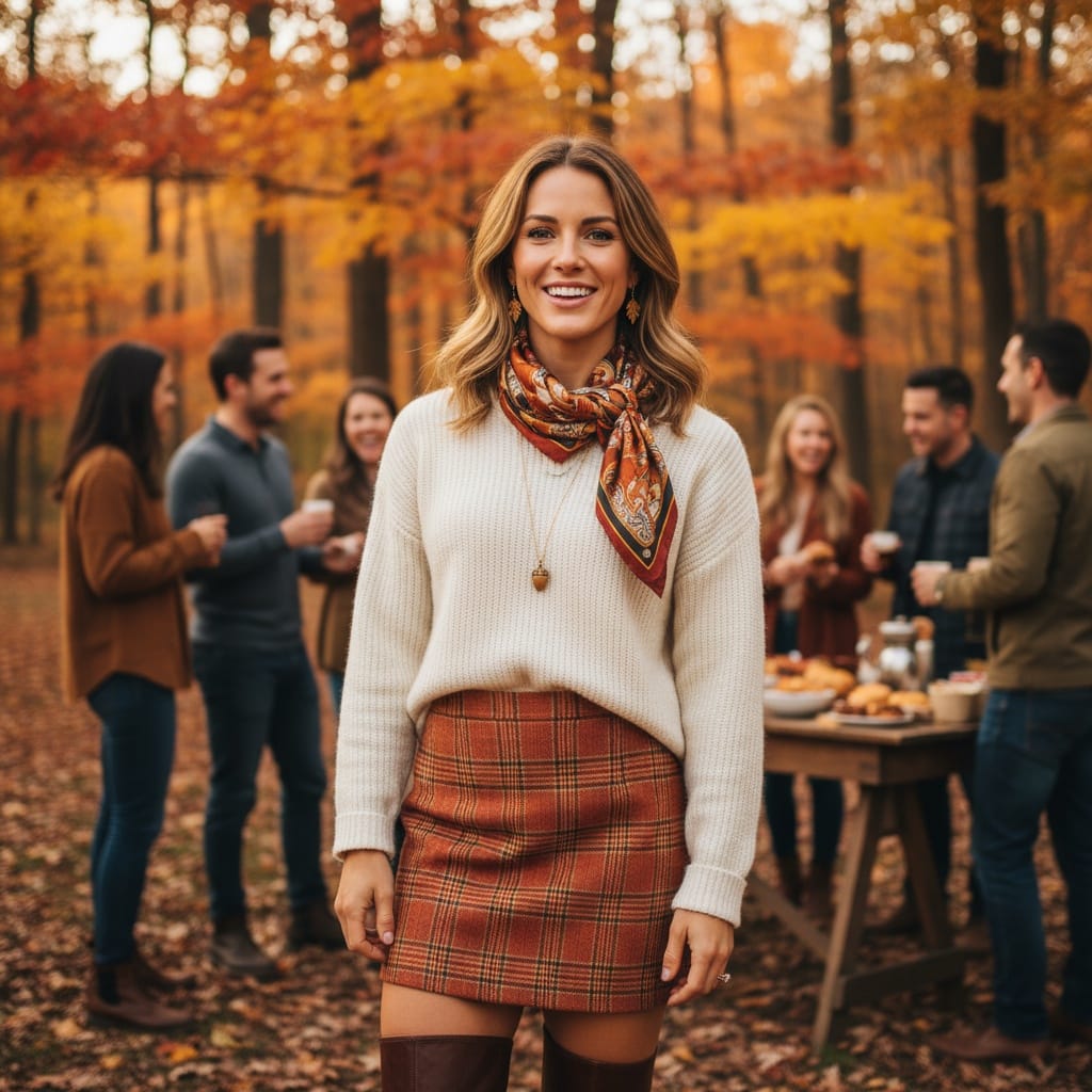 athletic white woman outdoor autumn family gathering 35039551