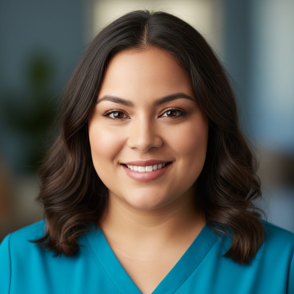 curve latino woman close up compassionate expression 64606250