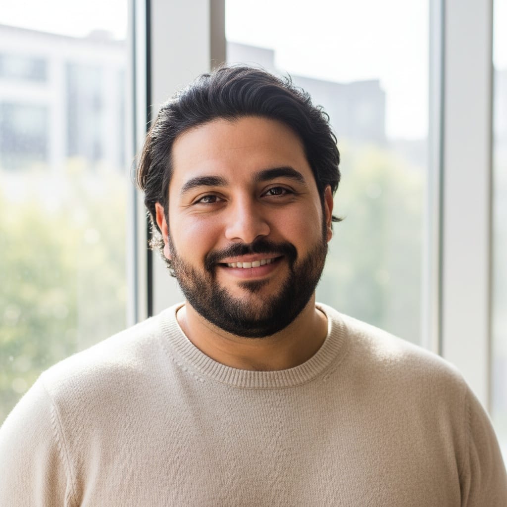 curve middle_eastern man bright airy window backdrop 89330369