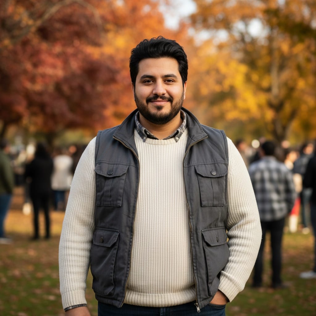 curve middle_eastern man outdoor autumn family gathering 33584008