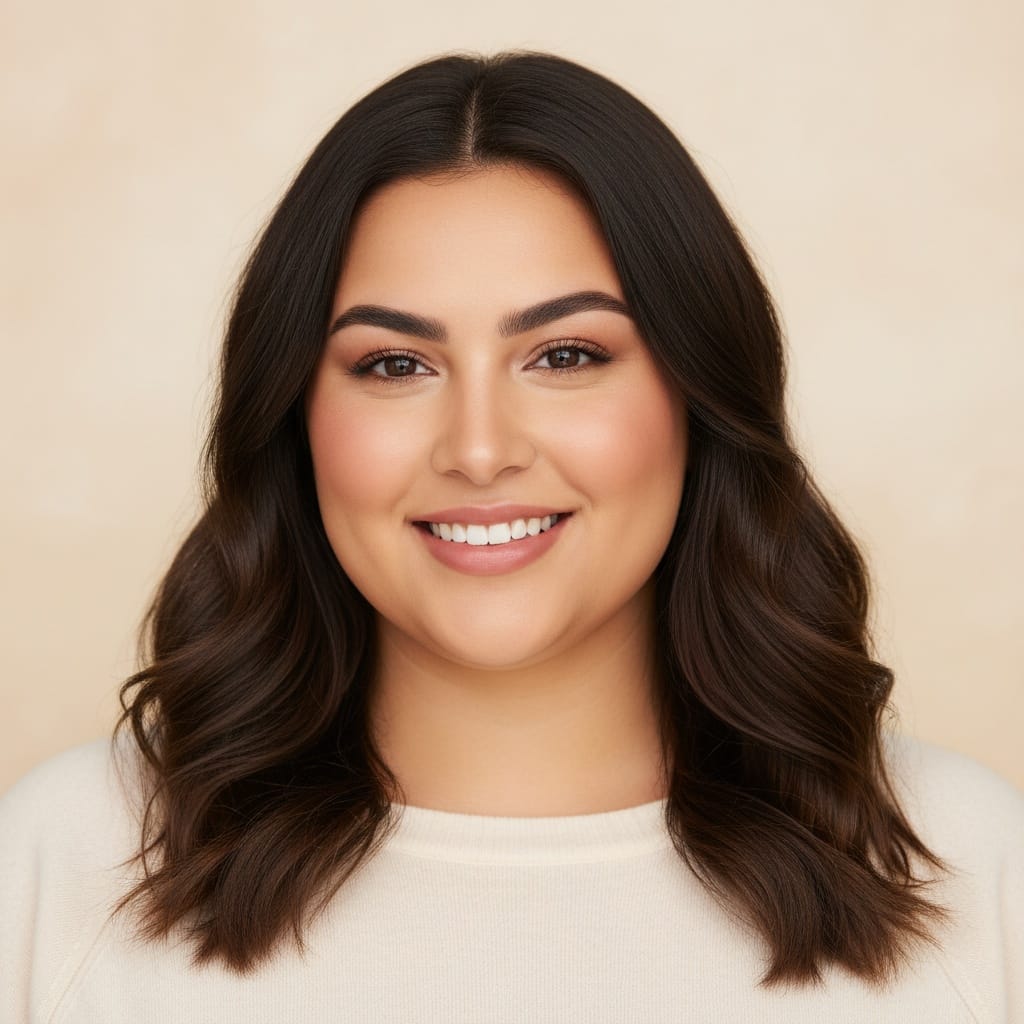 curve middle_eastern woman cream background natural light 44206273