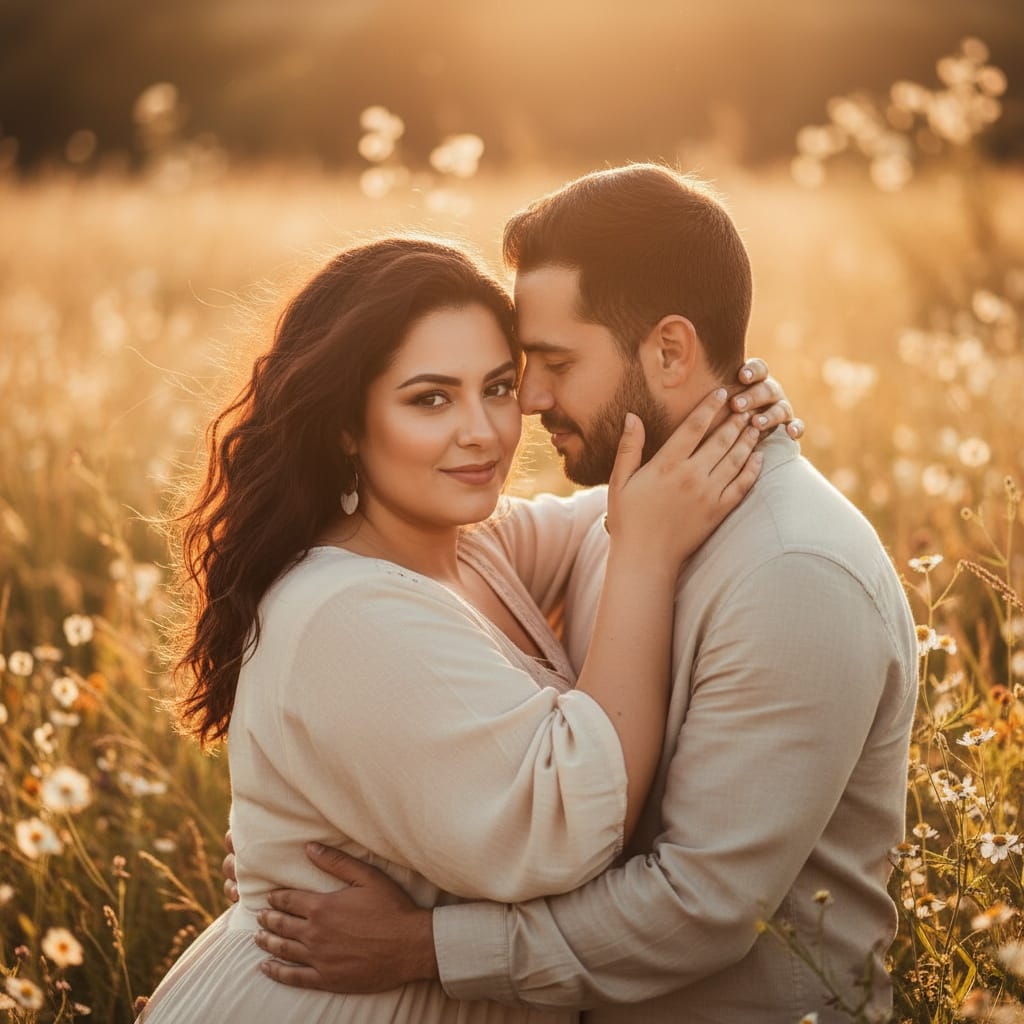 curve middle_eastern woman outdoor golden hour intimate 25949687