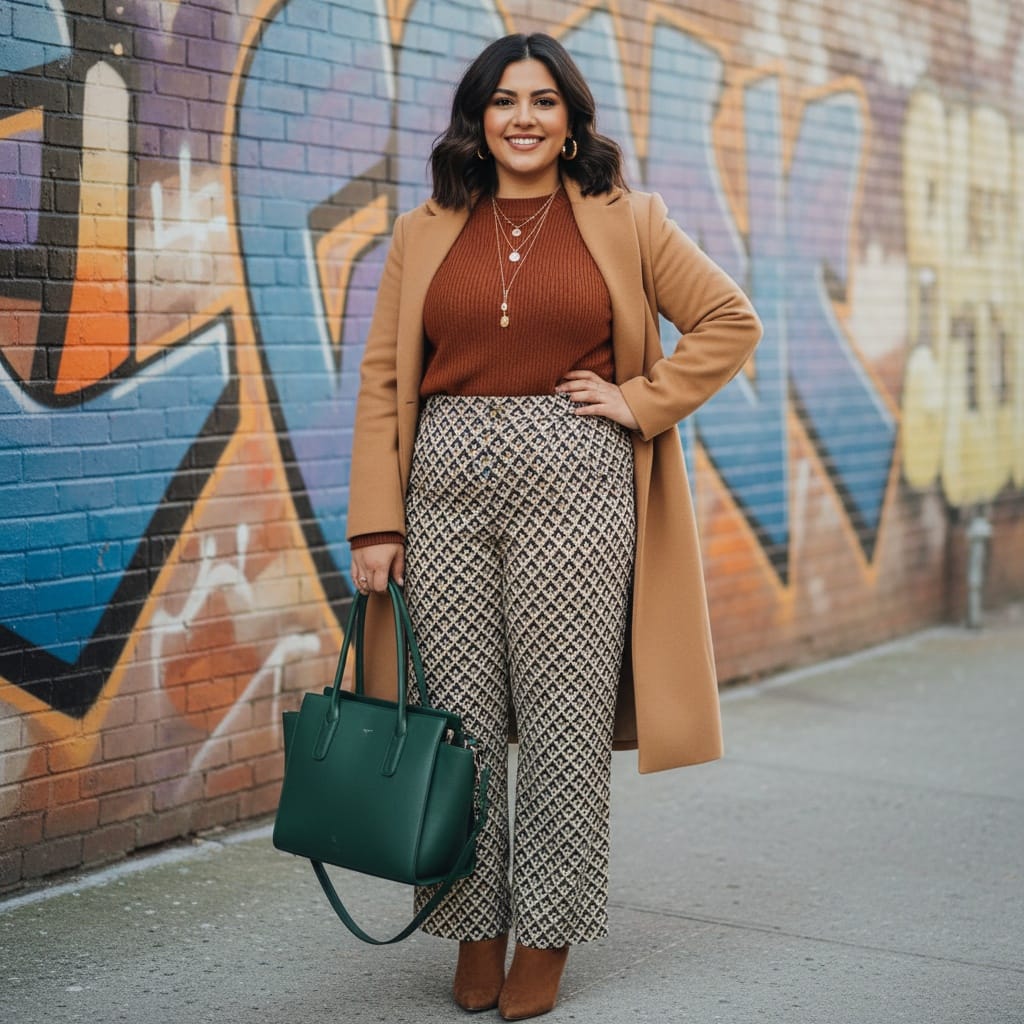 curve middle_eastern woman street style urban backdrop 18794126