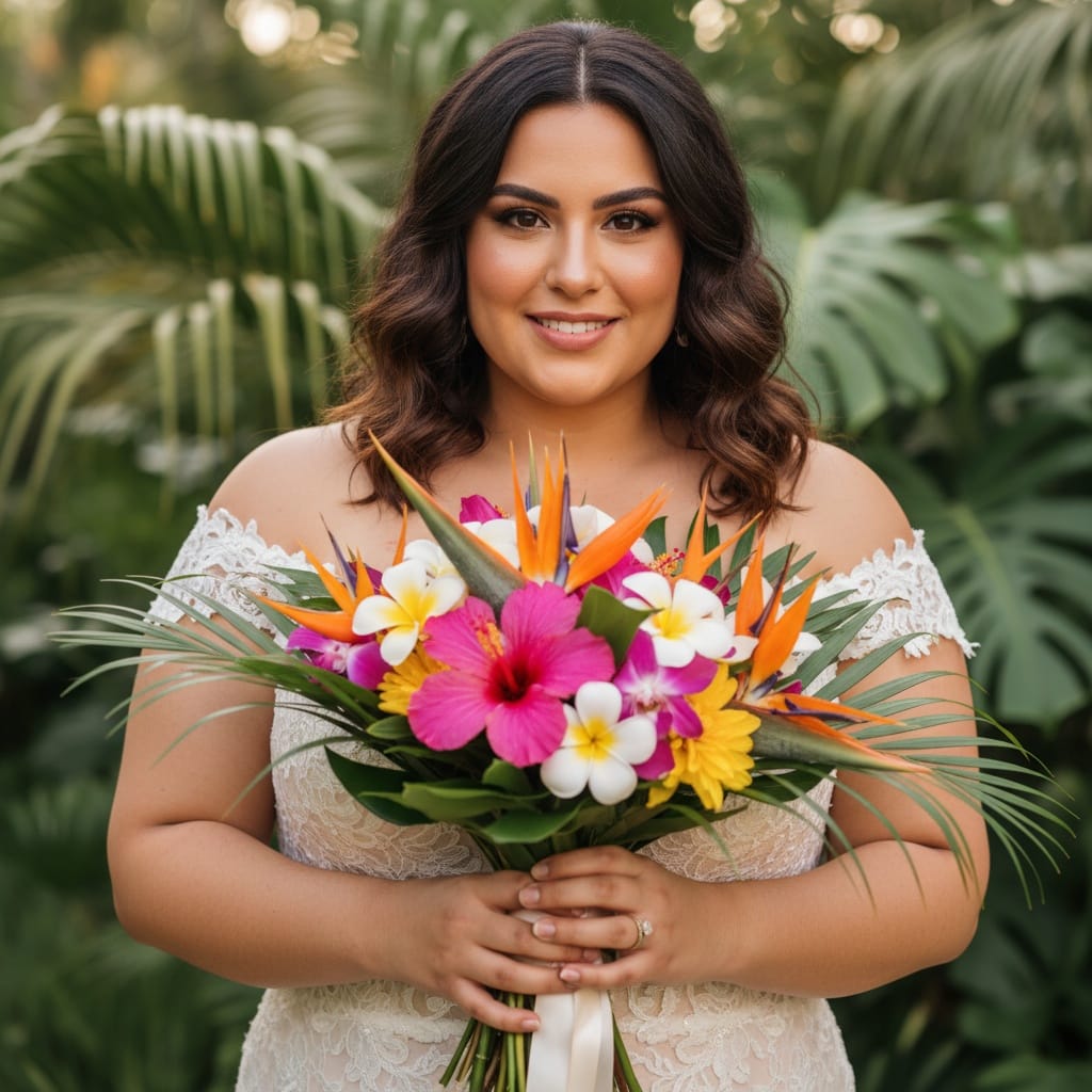 curve middle_eastern woman tropical flower close up moment 18618442