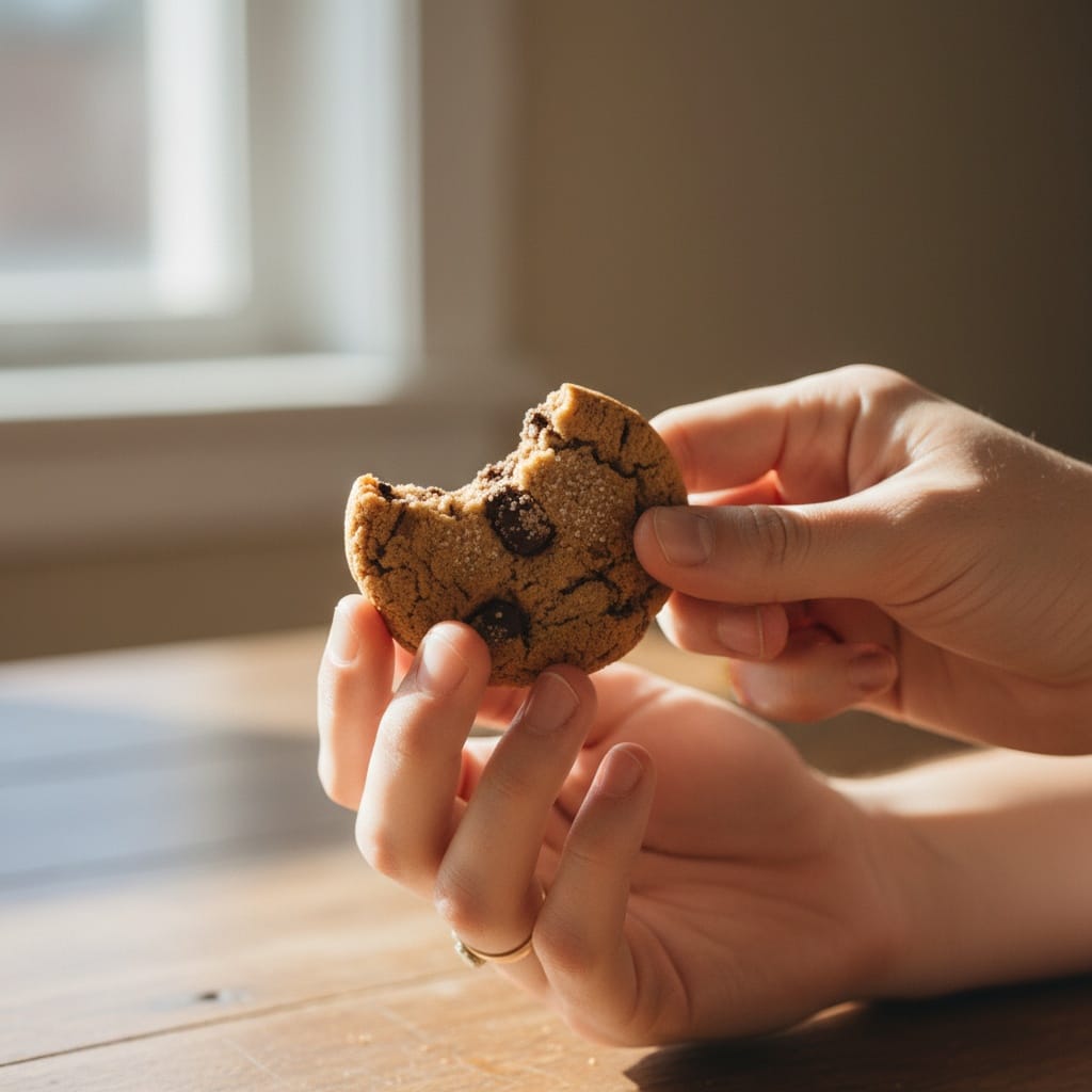 hand holding cookie 88201246
