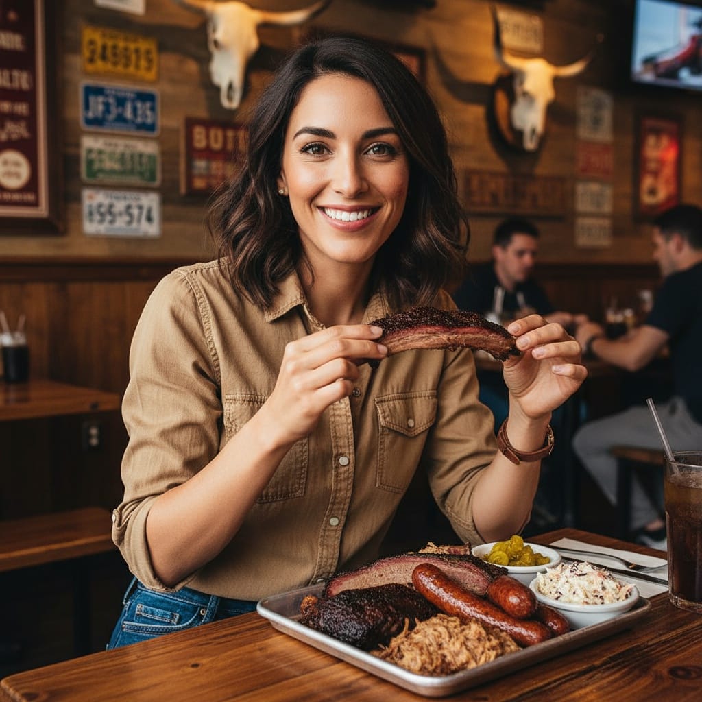 petite middle_eastern woman barbecue restaurant scene 37446566