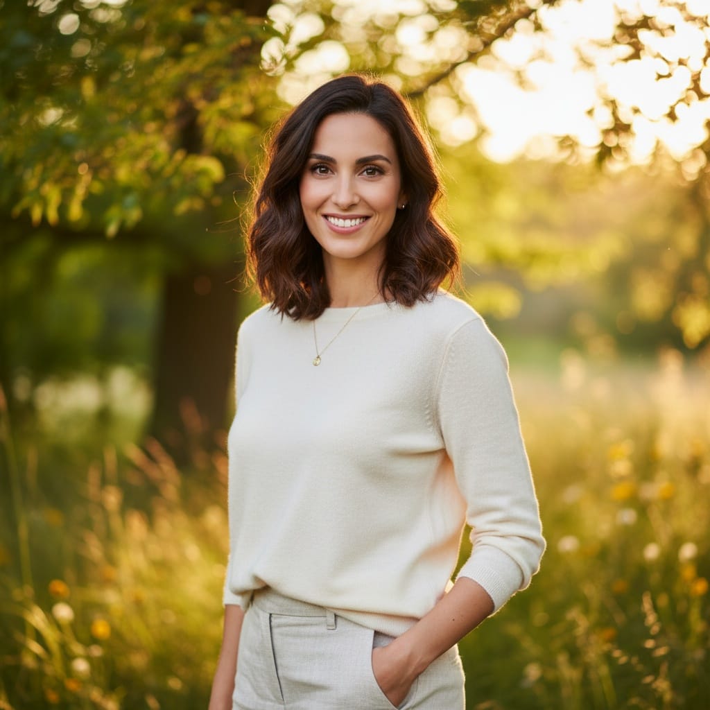 petite middle_eastern woman natural outdoor golden hour 33392562