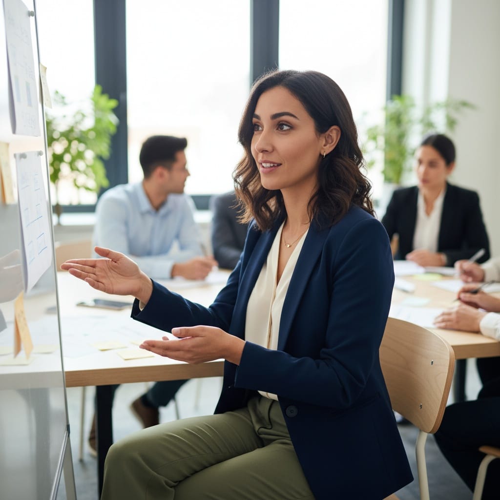 petite middle_eastern woman workshop collaboration session 56630664