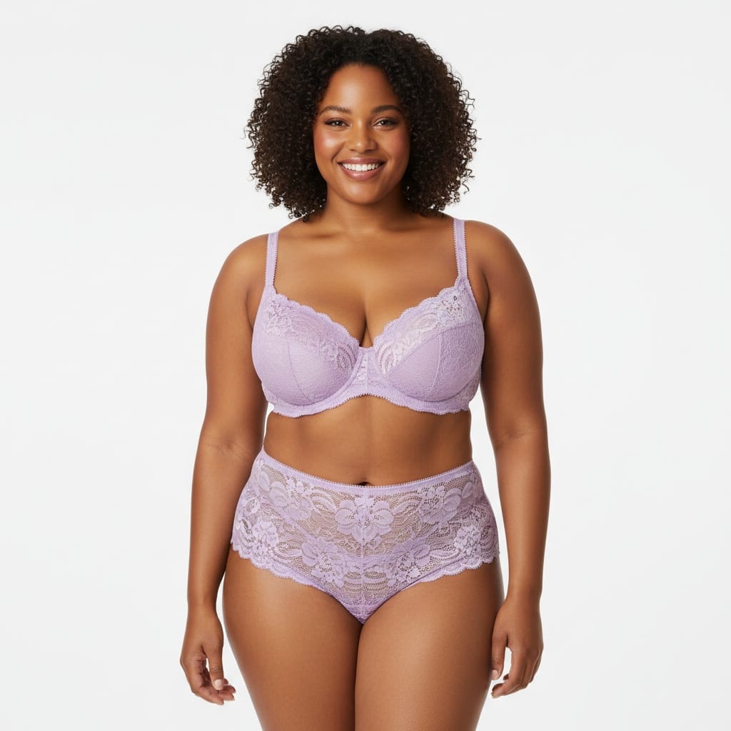 plus_size black woman white studio backdrop full body 52812567