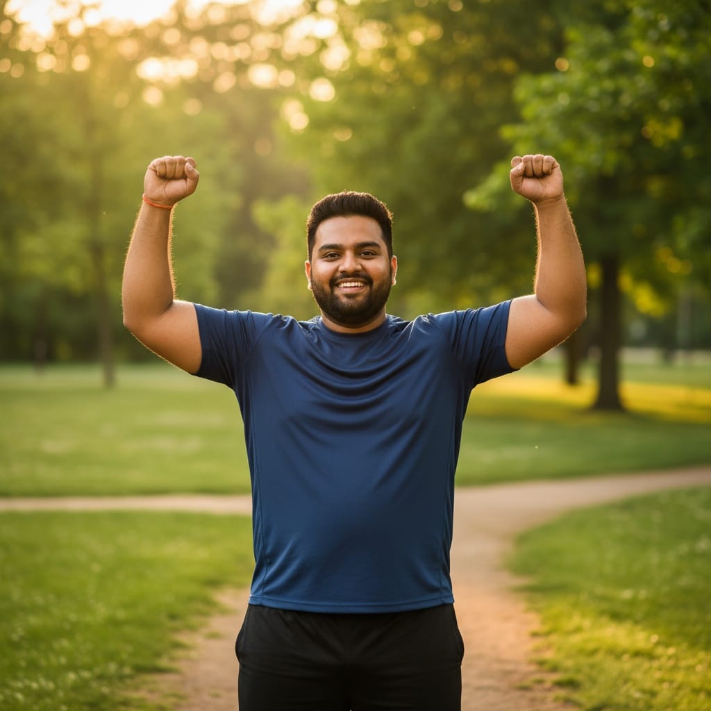 plus_size indian man after outdoor lifestyle confident 47934799