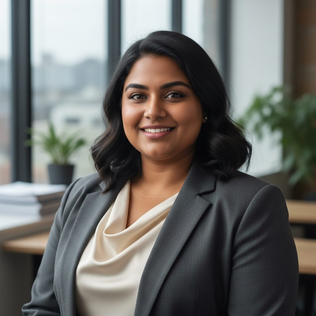 plus_size indian woman office confident professional 66062988