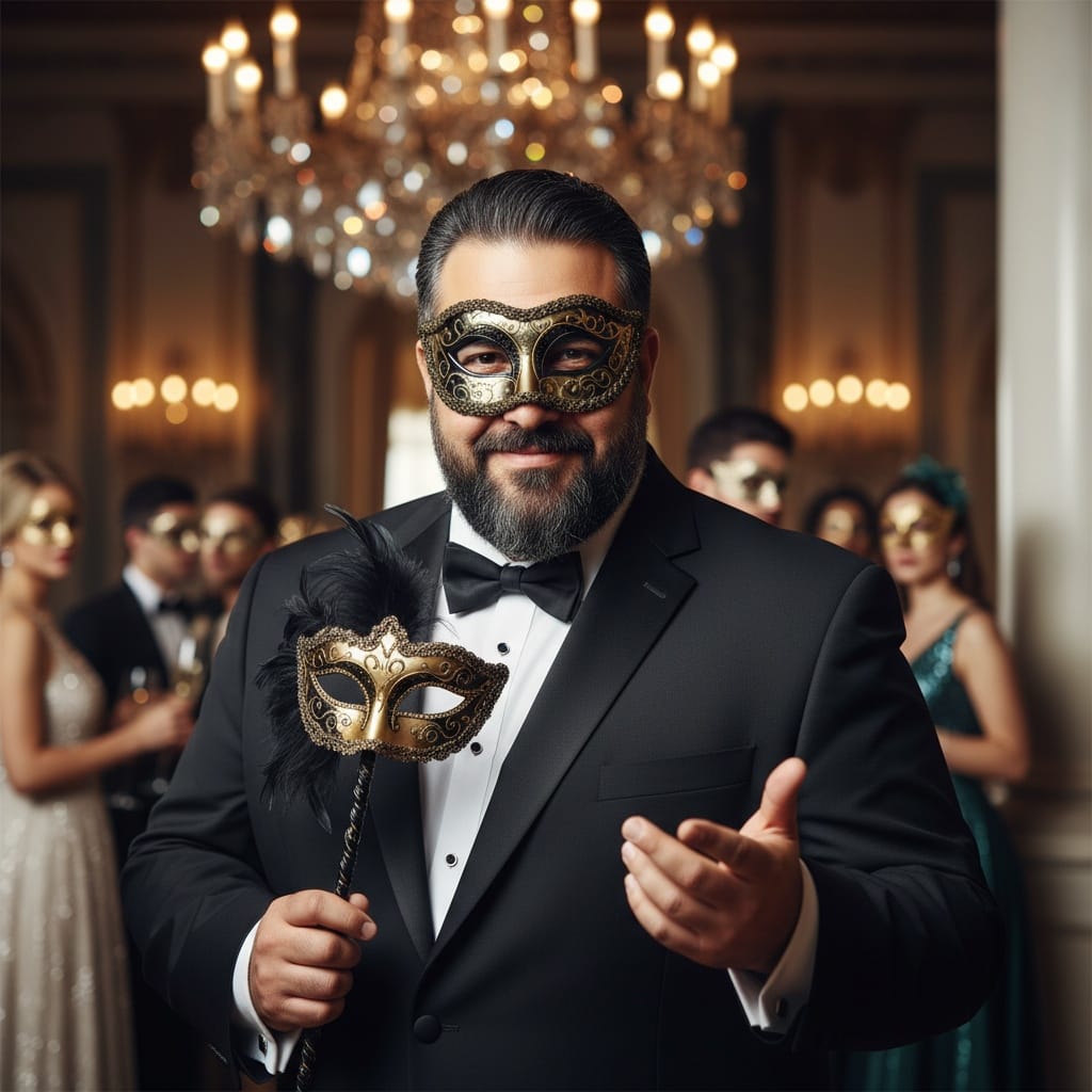 plus_size middle_eastern man elegant masquerade ball 55501315