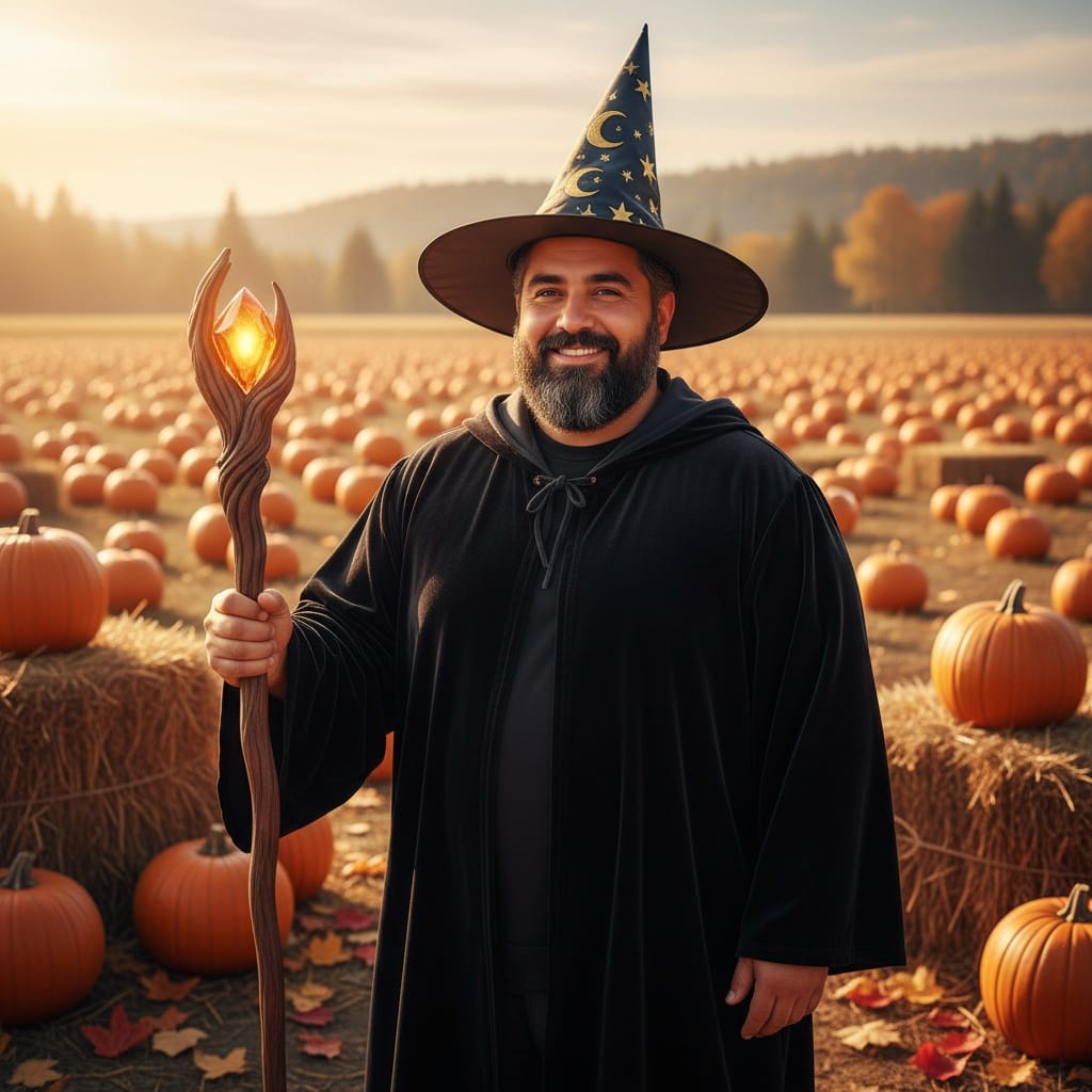 plus_size middle_eastern man friendly witch outdoors 27694858