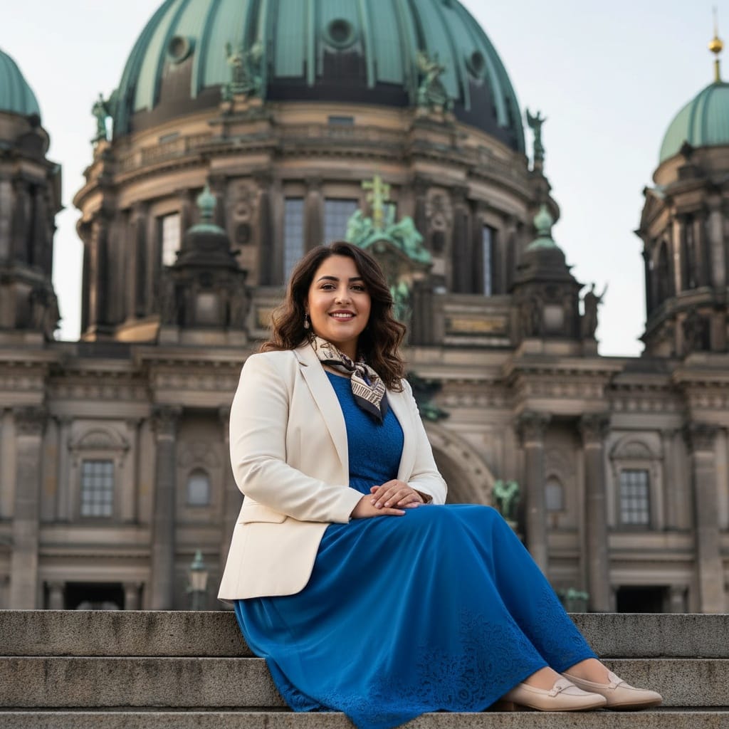 plus_size middle_eastern woman berlin cathedral steps 54538572