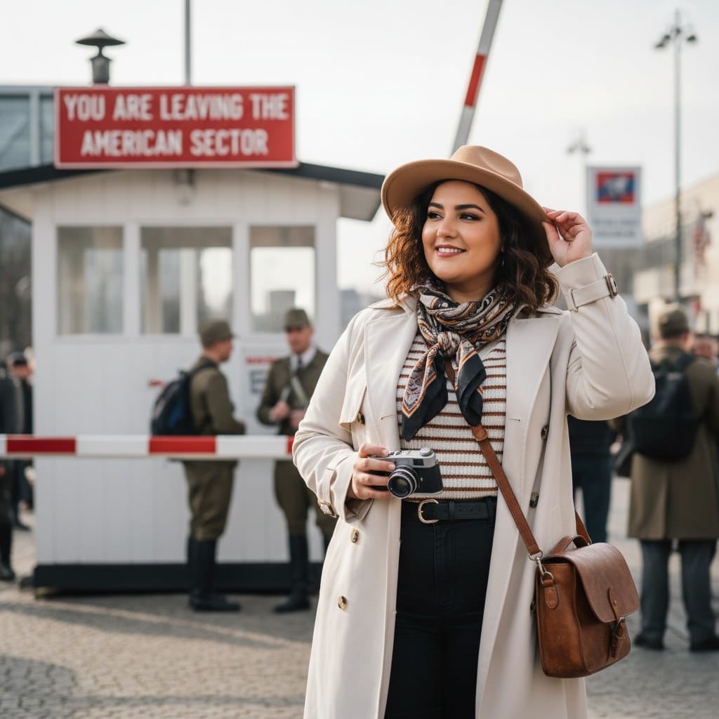 plus_size middle_eastern woman checkpoint charlie historic 40684398