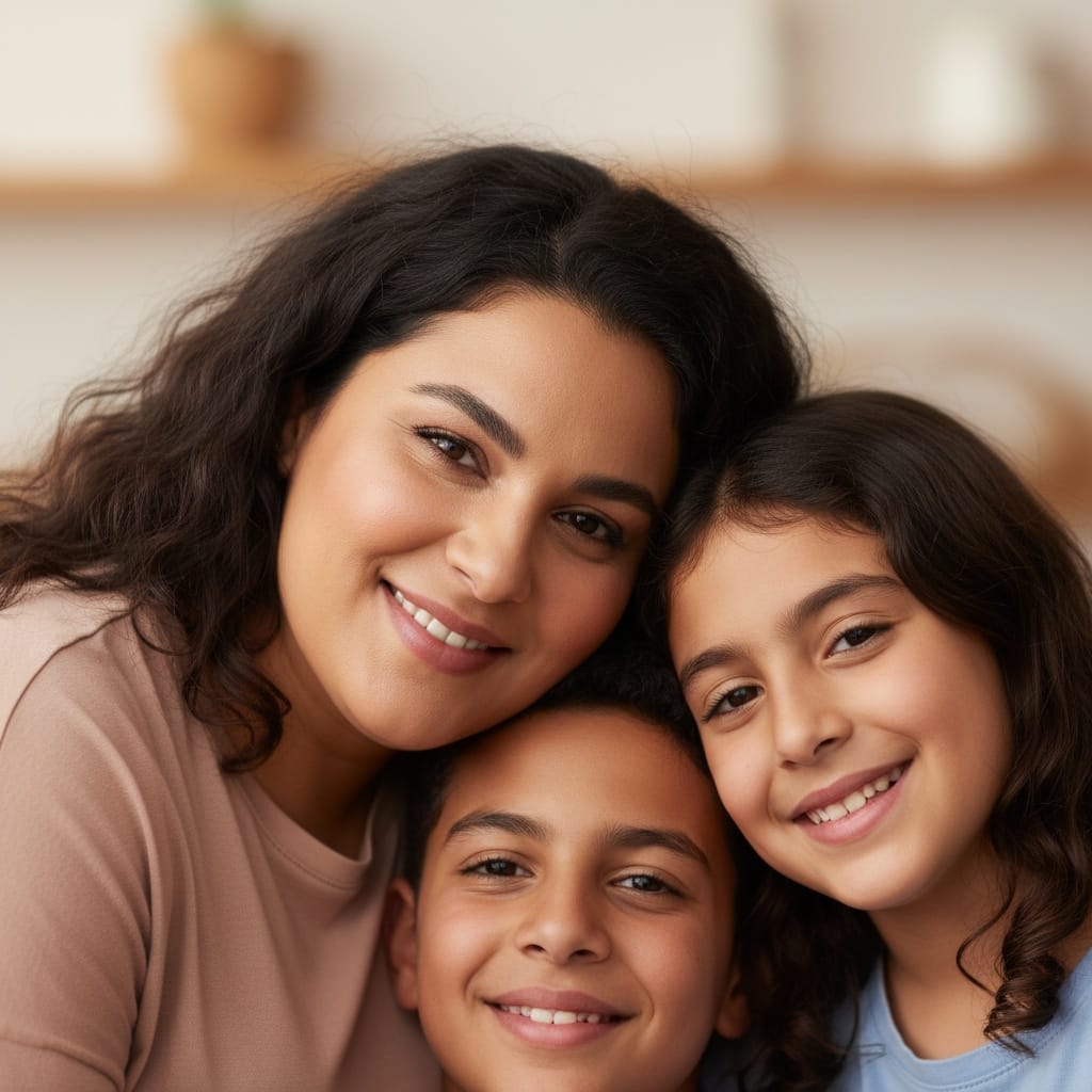 plus_size middle_eastern woman close up intimate huddle 91442596