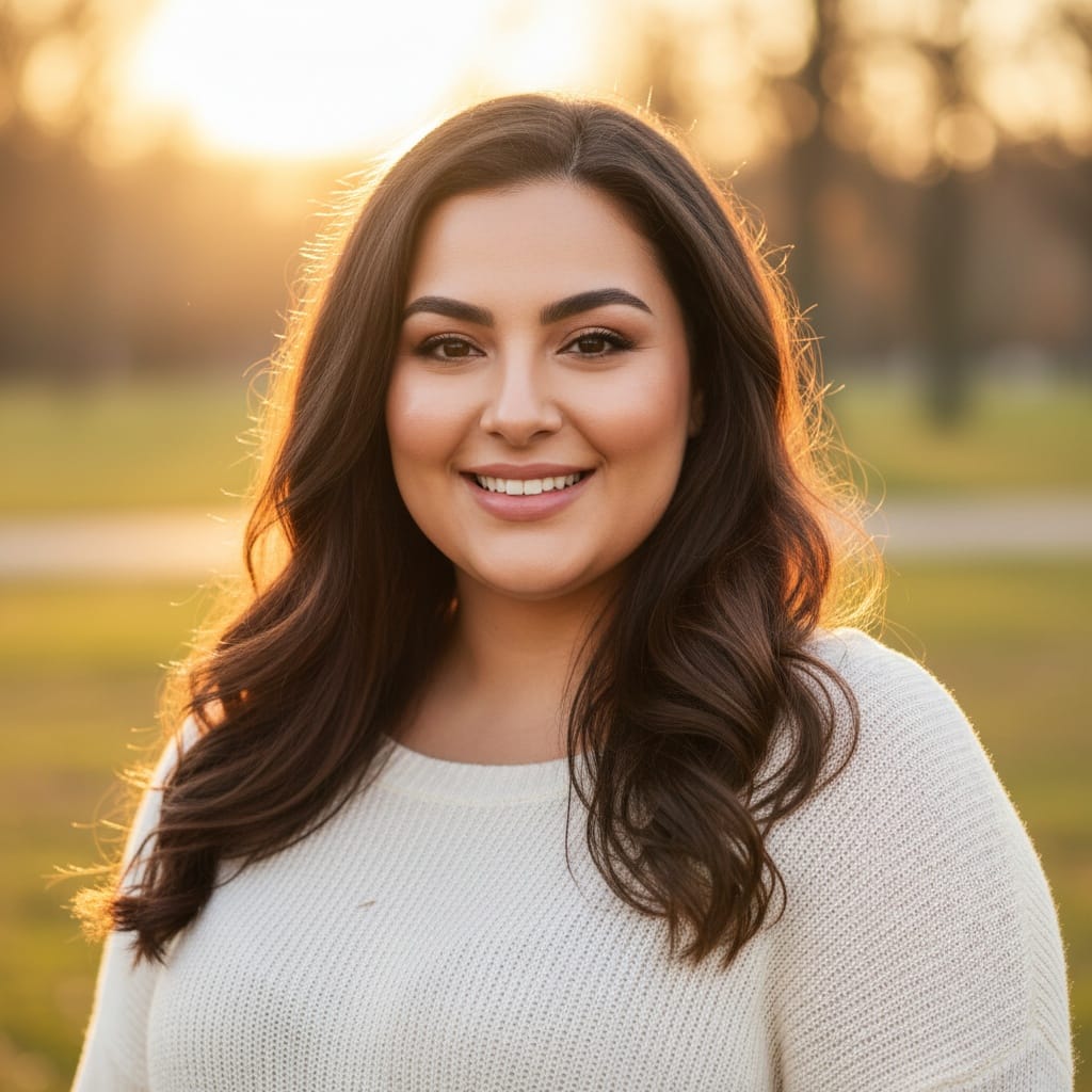 plus_size middle_eastern woman outdoor natural light casual 31035414