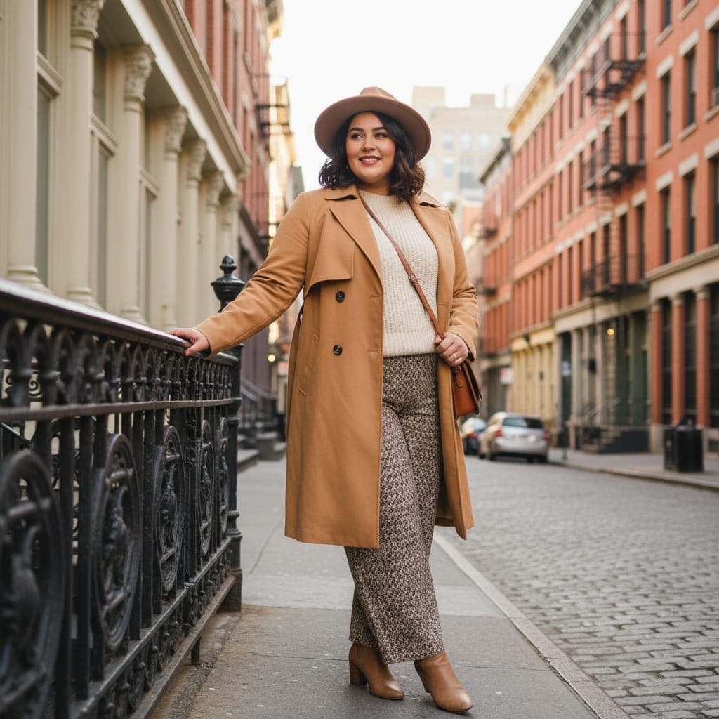 plus_size middle_eastern woman soho cast iron buildings 22908977