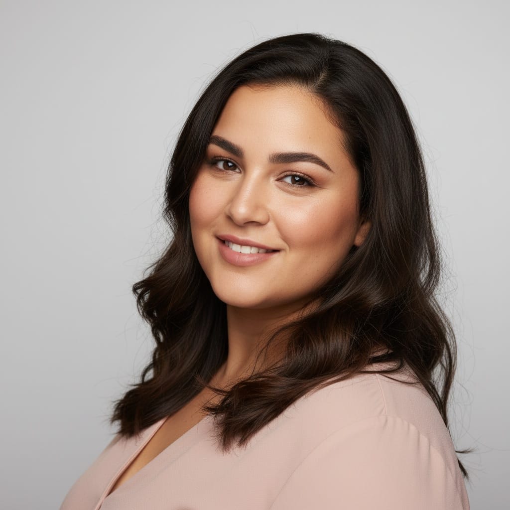 plus_size middle_eastern woman three quarter angle engaging 75195698