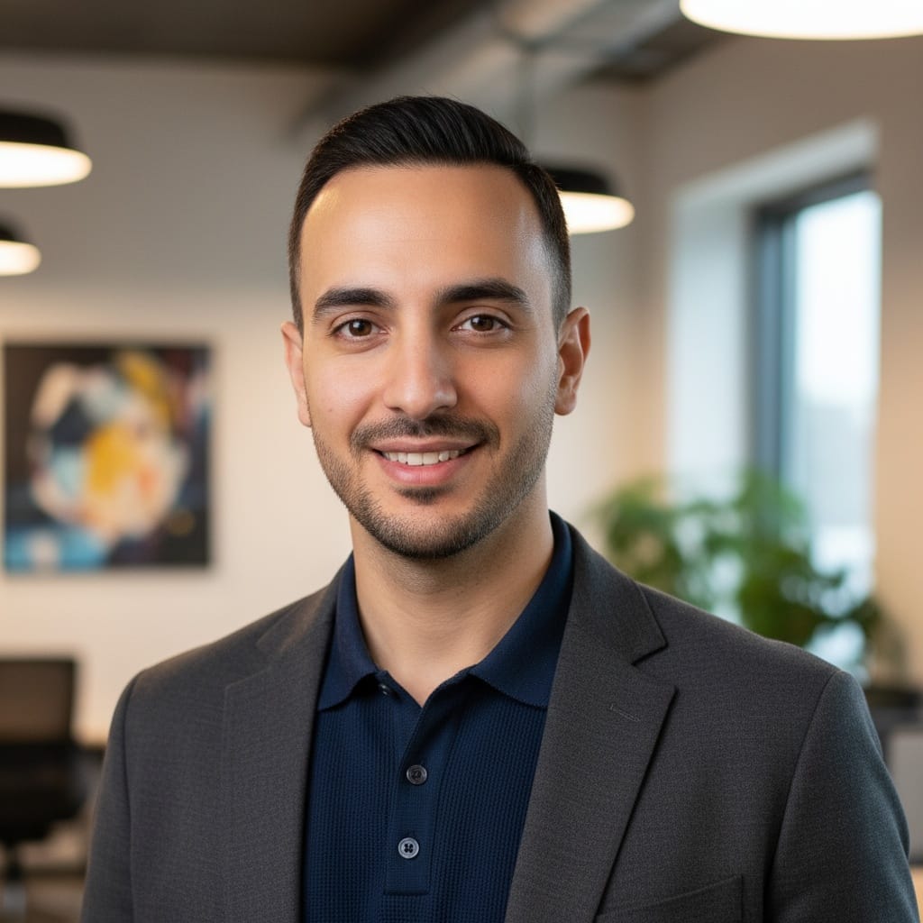 slim middle_eastern man creative workspace background 15187035