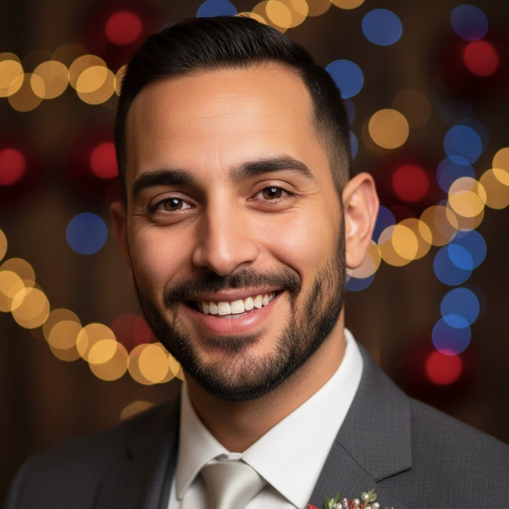 slim middle_eastern man intimate closeup celebration 68895327