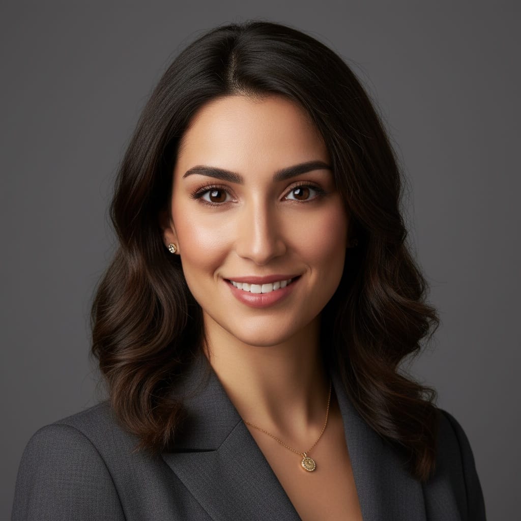 slim middle_eastern woman classic grey studio backdrop 41672241