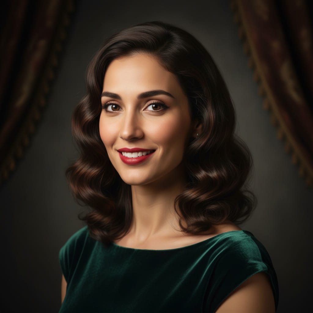 slim middle_eastern woman classic hollywood portrait 79481835