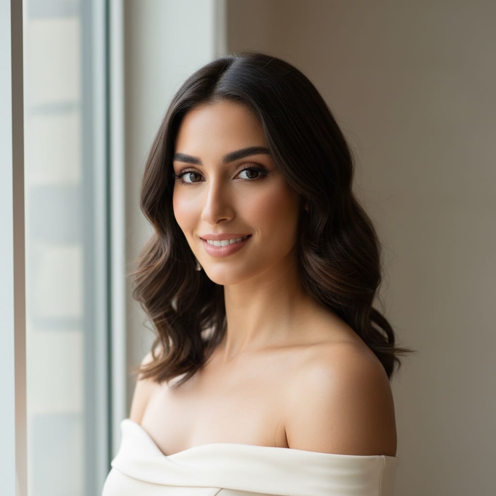 slim middle_eastern woman natural light window portrait 29467019