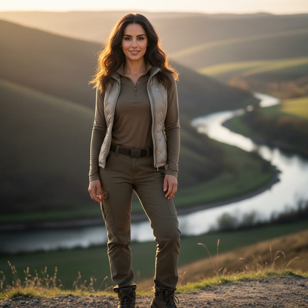 slim middle_eastern woman outdoor adventure confident 93250839