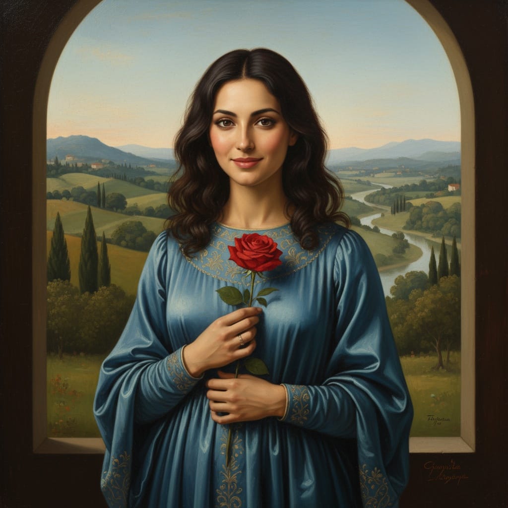 slim middle_eastern woman outdoor landscape background 60548793