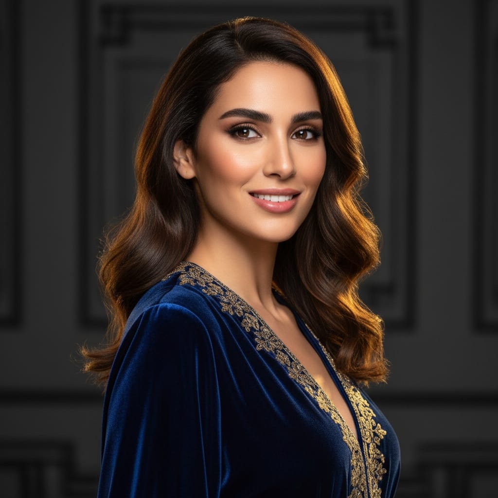 slim middle_eastern woman profile silhouette dramatic 37302412