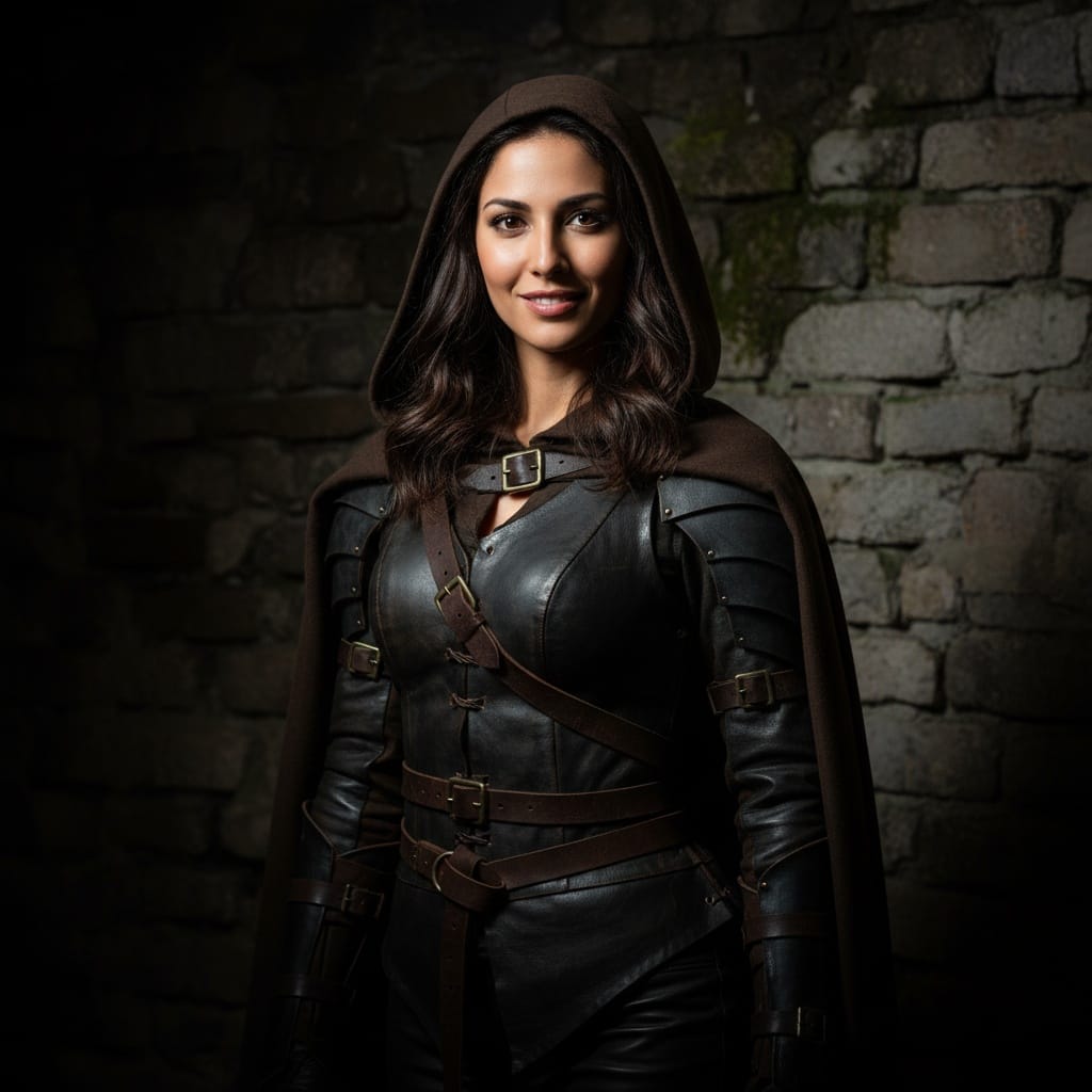 slim middle_eastern woman rogue thief shadowy portrait 74641973