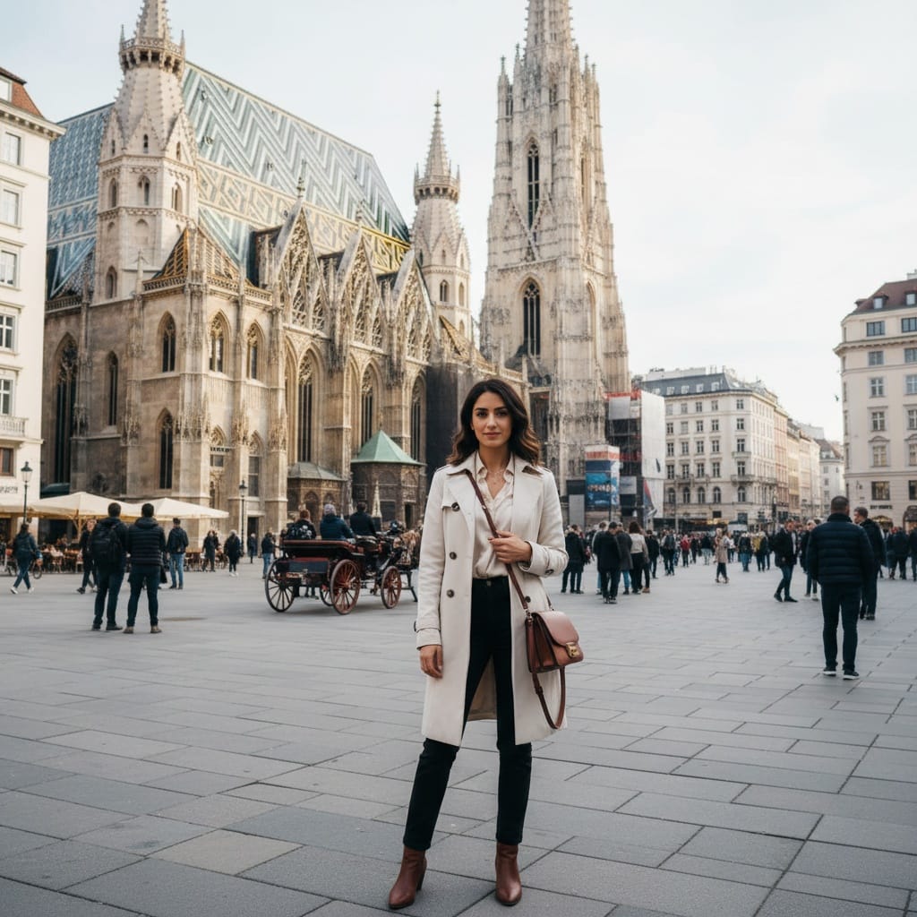 slim middle_eastern woman st stephens cathedral plaza 12984871